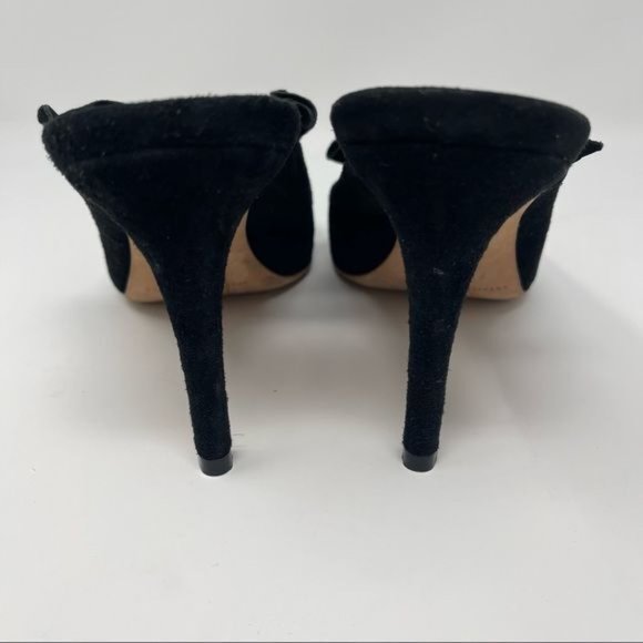 Loeffler Randall Langley Ruffle Mule Black Suede - Picture 5 of 9